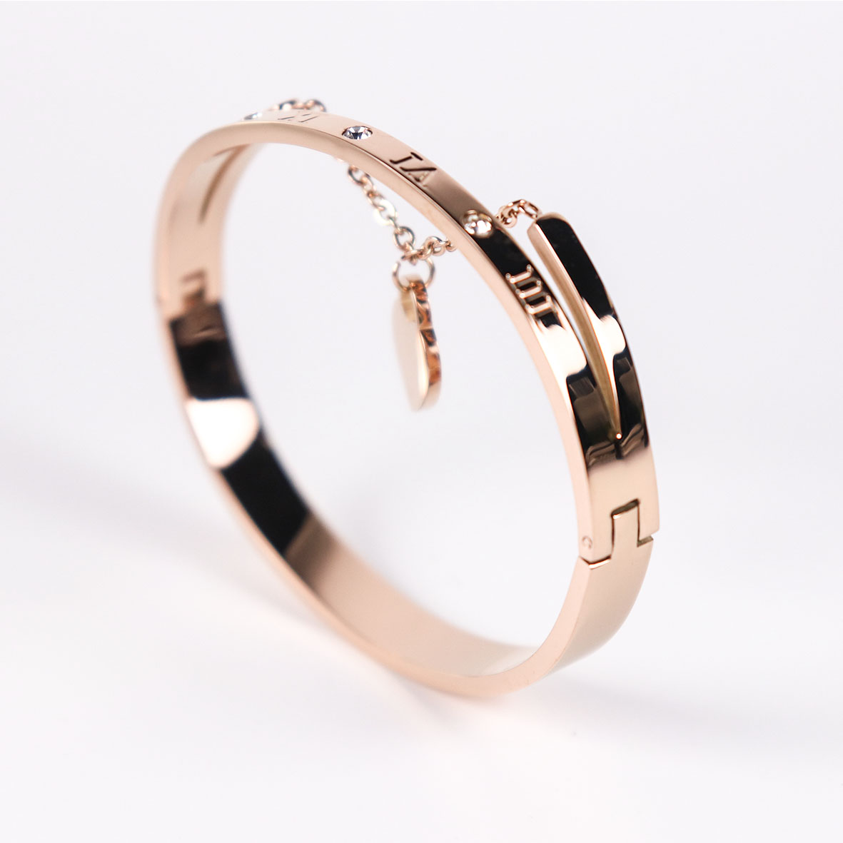 Fashion Stainless steel Jewelry Rose-gold plated Bangles