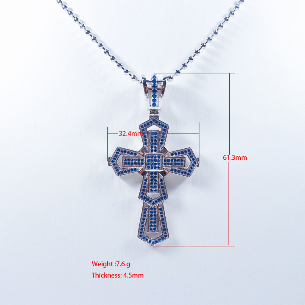Fashion Jewelry Cross Pendant Unisex Necklace