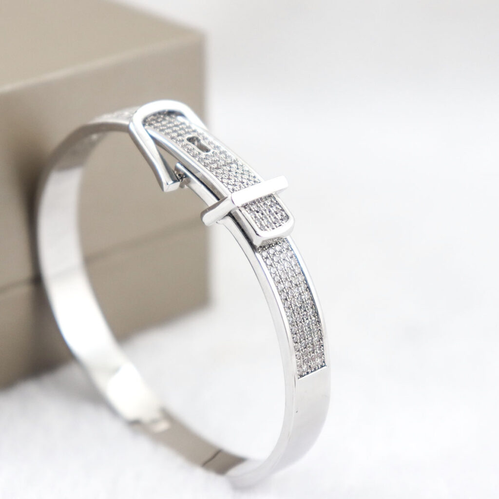 Fashion Brass Jewelry Rose-gold/white-gold plated Bangles