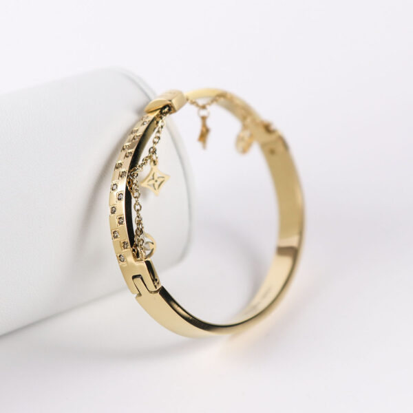 Fashion Brass Jewelry Rose-gold/white-gold plated Bangles