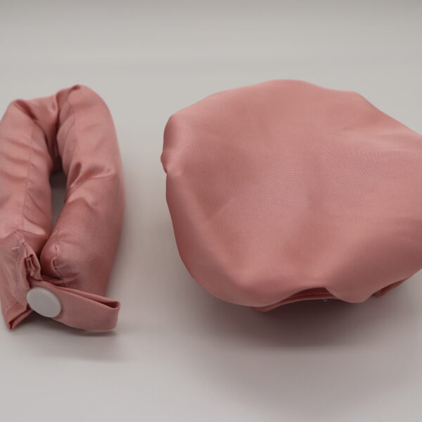 Satin Wrapped Heatless Hair Curling Roller Set With Bonnet